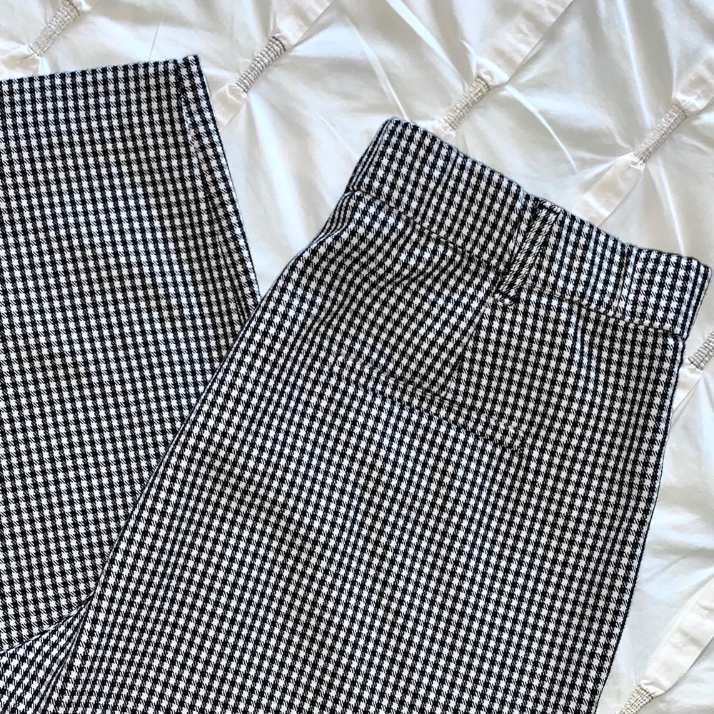 Zara Trousers Houndstooth Print